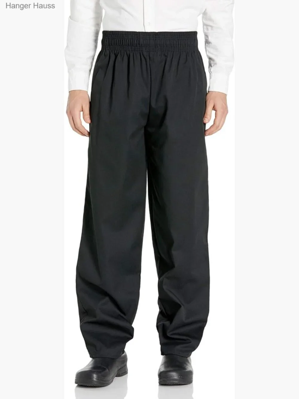 Classic Baggy Chef Pants with Elastic Waist Drawstring